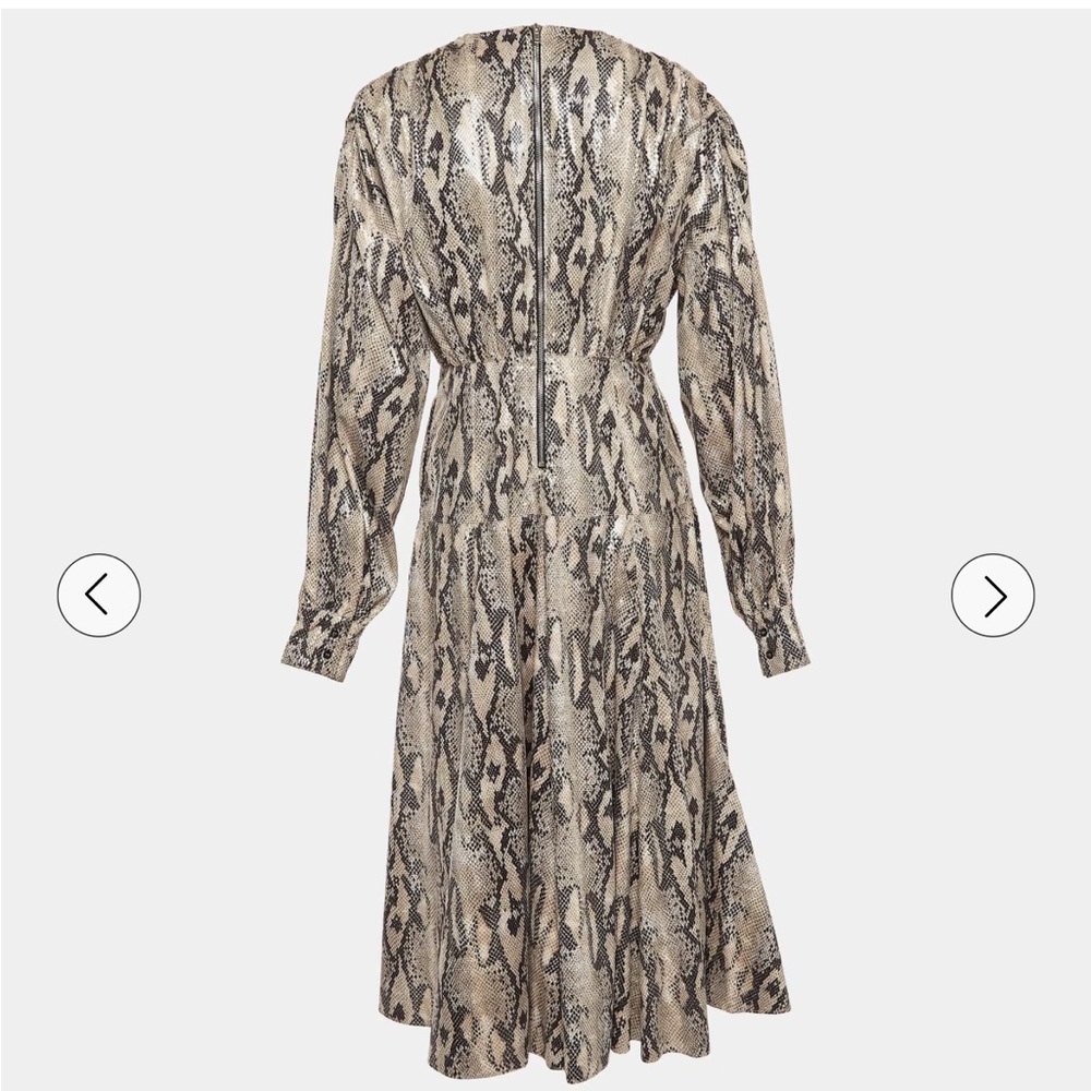 MSGM Brown Python-Print Midi Dress – Size 46 (IT) – NWT - Picture 2 of 9